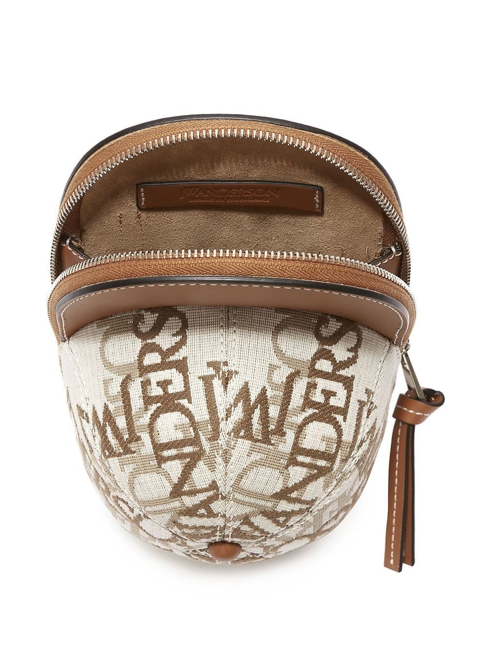 medium cap logo-jacquard bag - 4