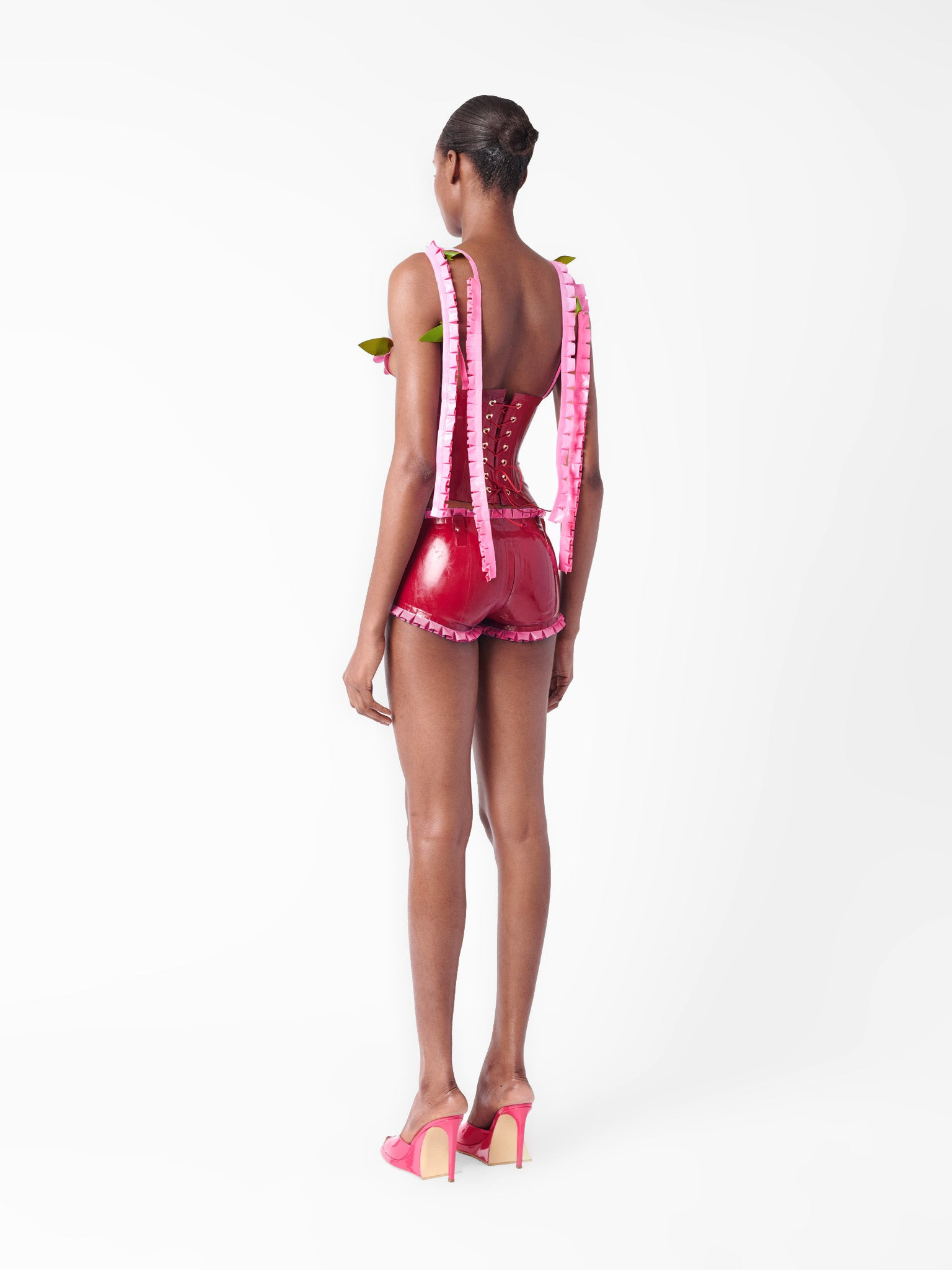 ANNAMARIA LATEX TOP BURGUNDY - 5