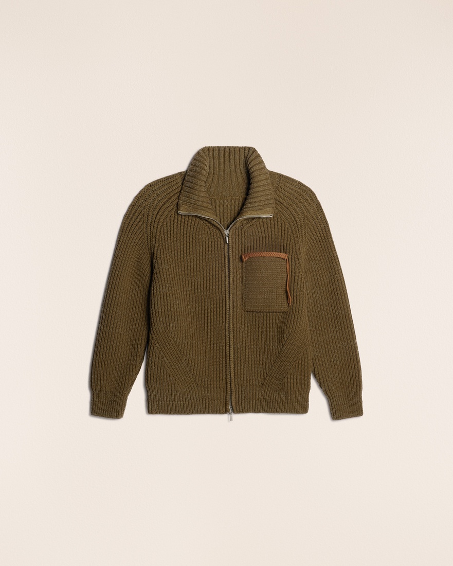 Jacquemus ribbed-knit open-front cardigan - Brown