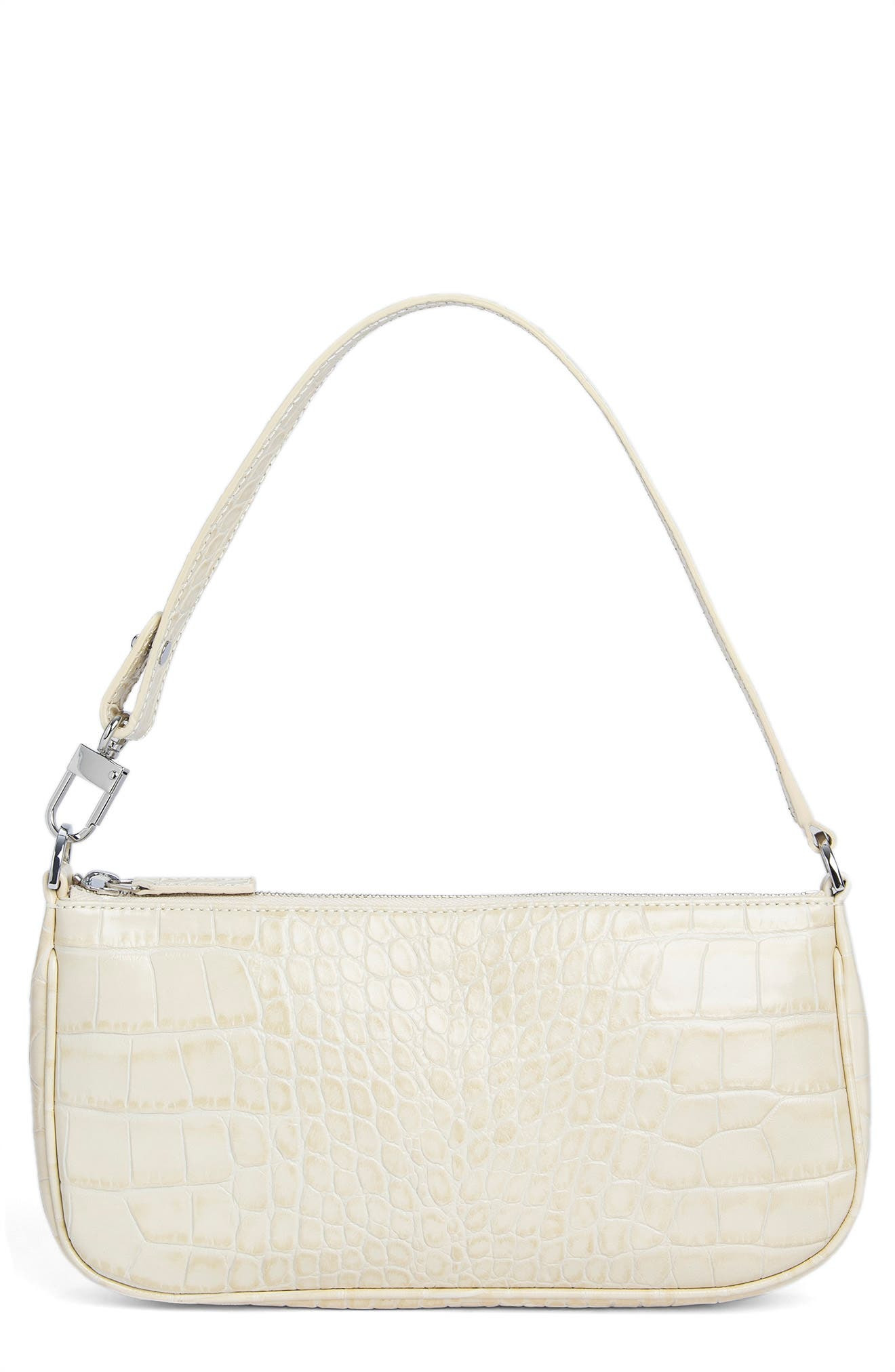 Rachel Croc Embossed Leather Bag - 1