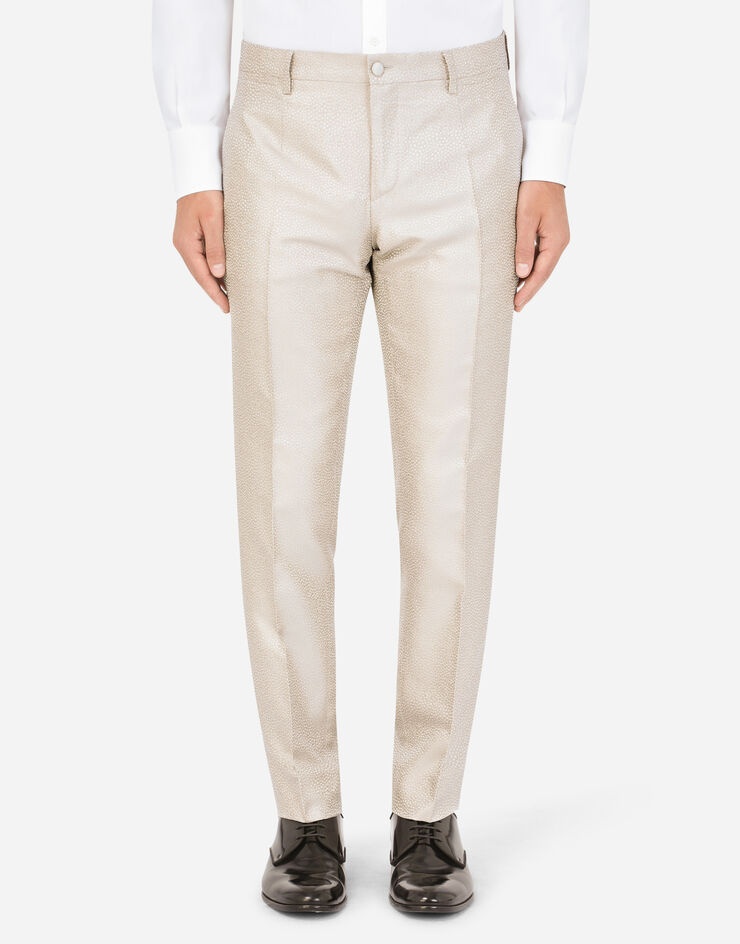 Double-breasted silk jacquard Martini-fit suit - 6