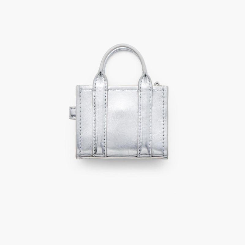 THE METALLIC LEATHER NANO TOTE CHARM 4