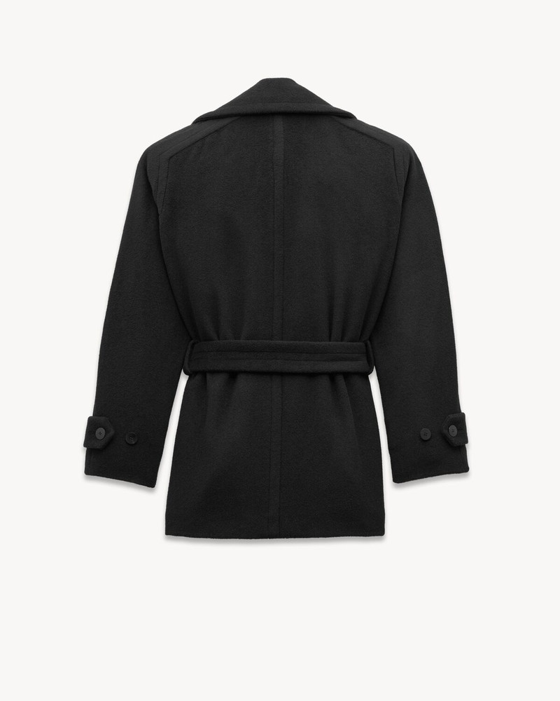 SHORT COAT IN BRUSHED WOOL 3