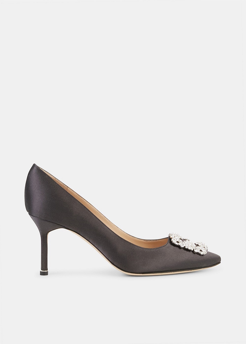 Charcoal Hangisi 70 Jewel Buckle Pumps - 1