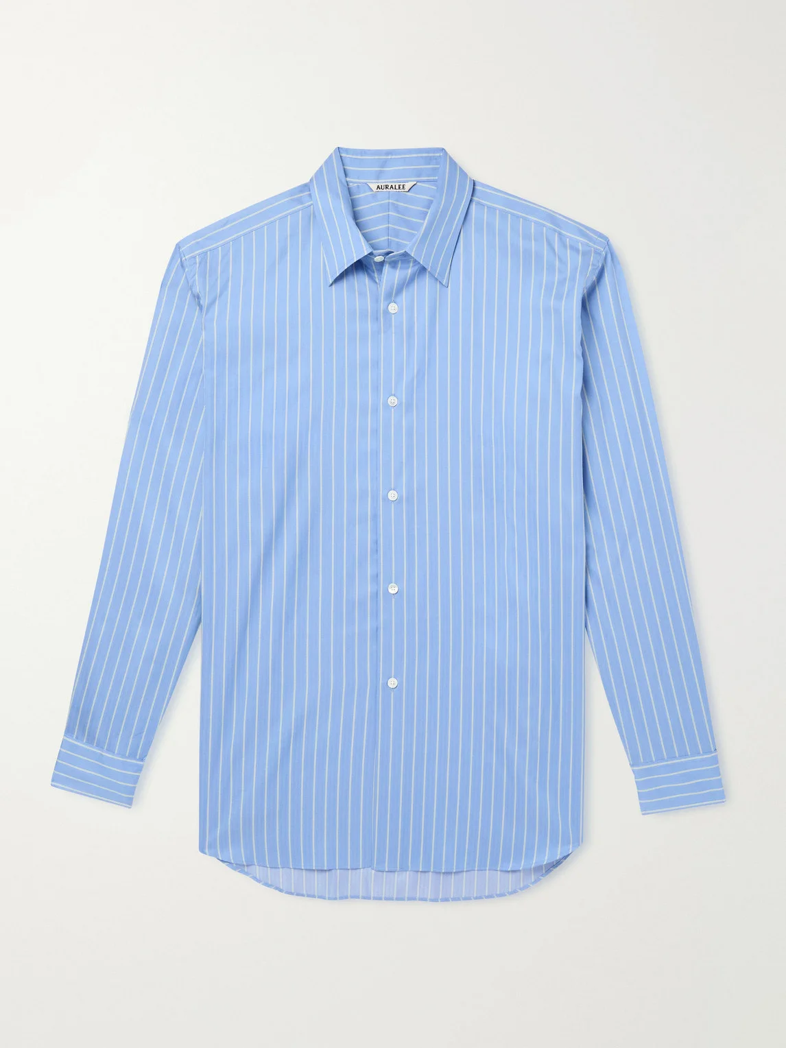 Striped Cotton and Silk-Blend Shirt - 1