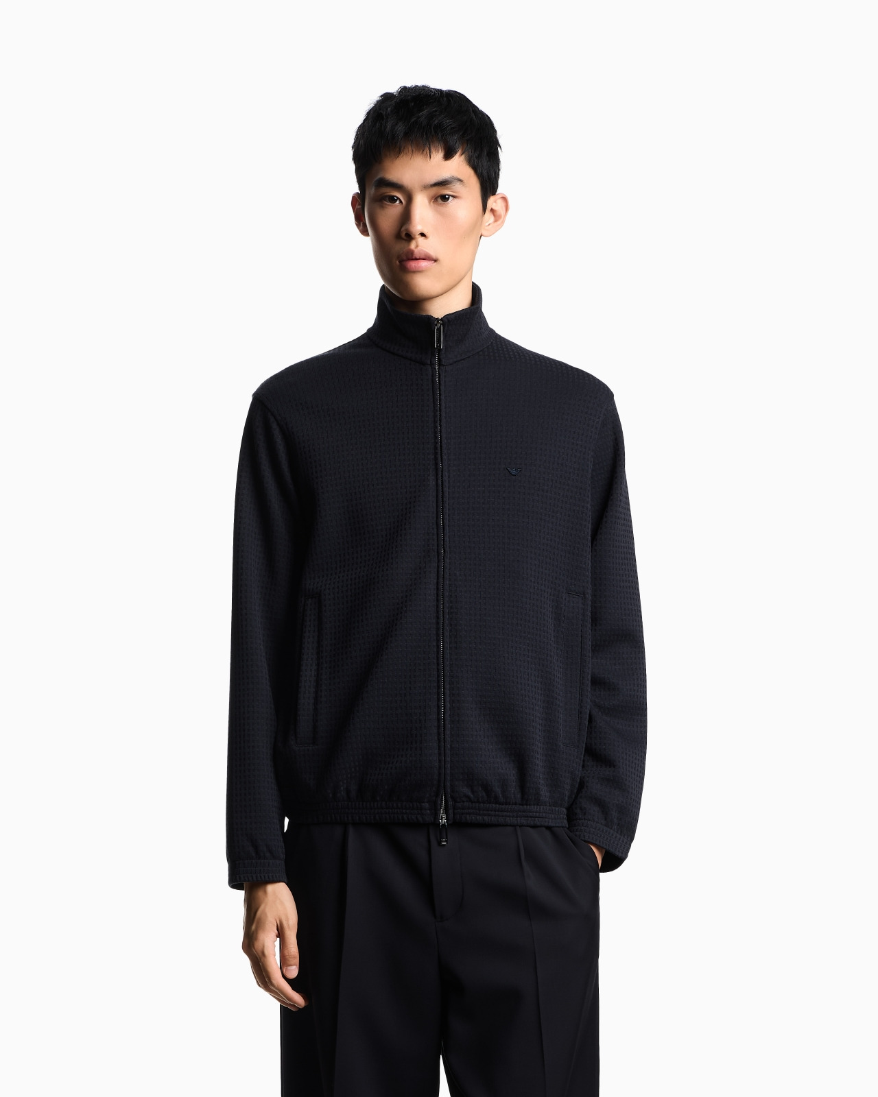 ASV FULL-ZIP SWEATSHIRT IN LYOCELL-BLEND JACQUARD JERSEY - 4