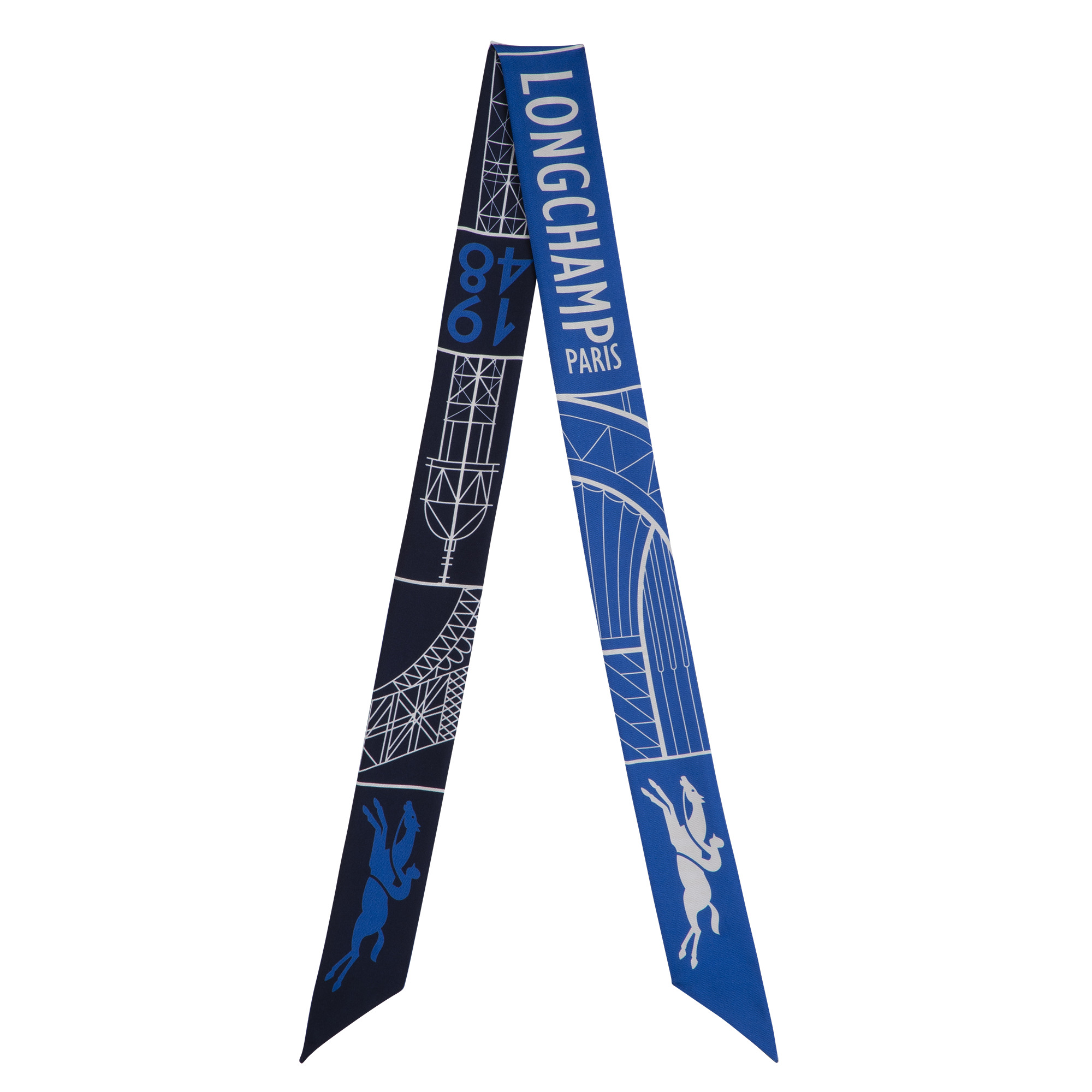 Eiffel Tower 1948 Headband Navy - Silk - 1
