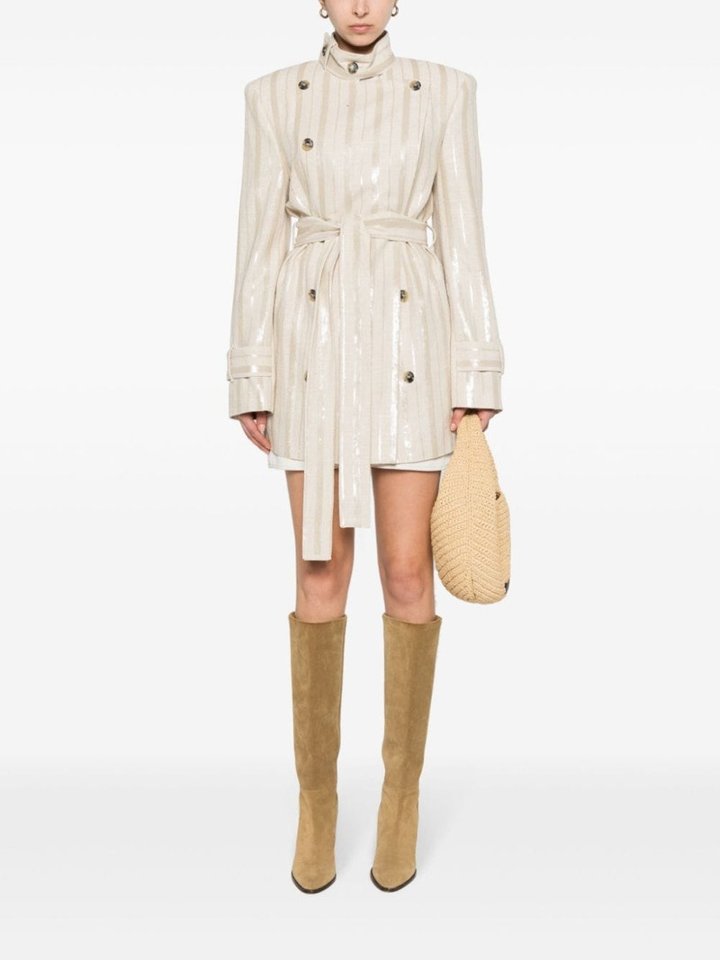 THE MANNEI Stockholm sequin striped coat outlook