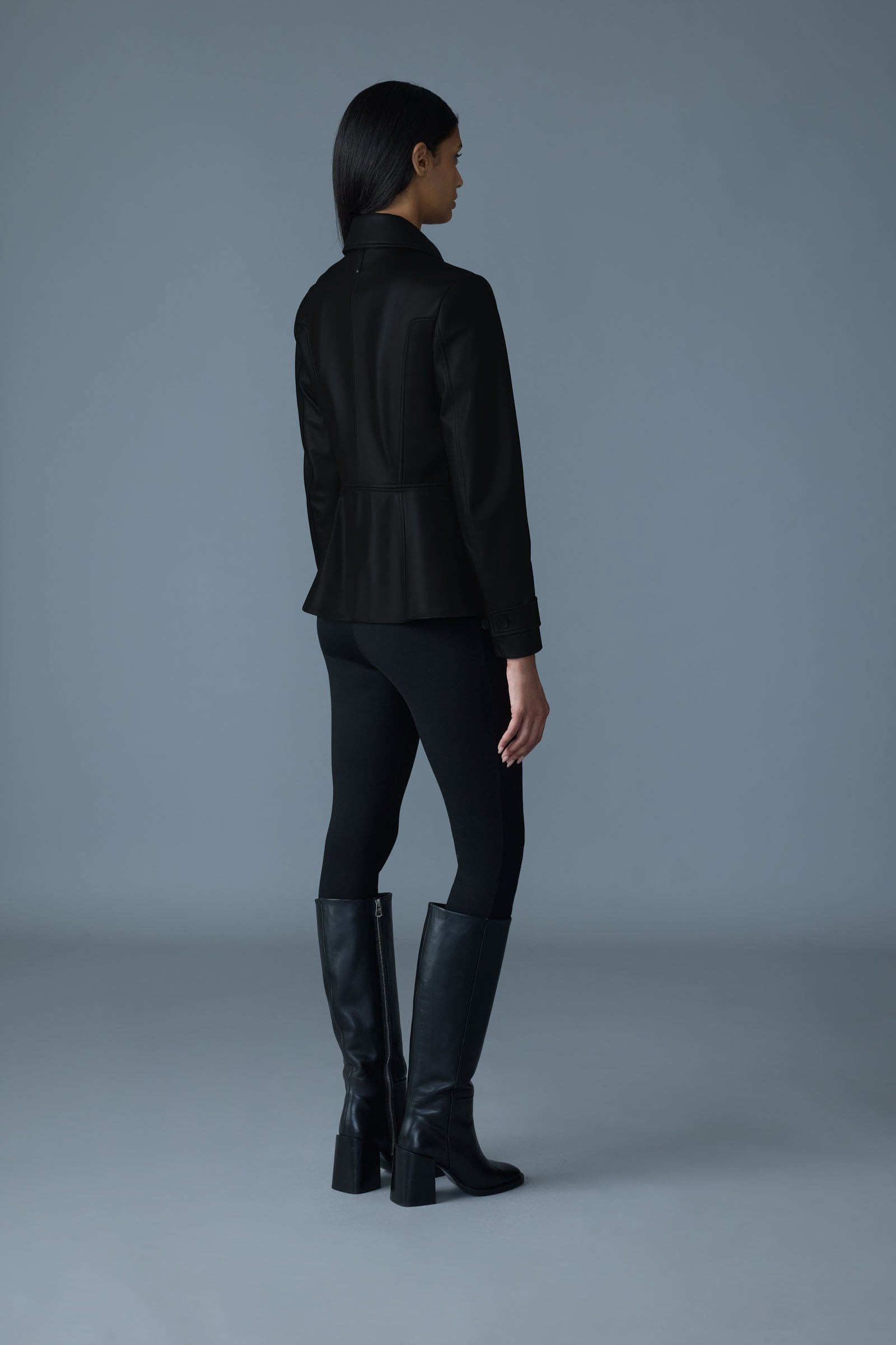 BARBARA Fitted Lamb Leather Jacket - 4