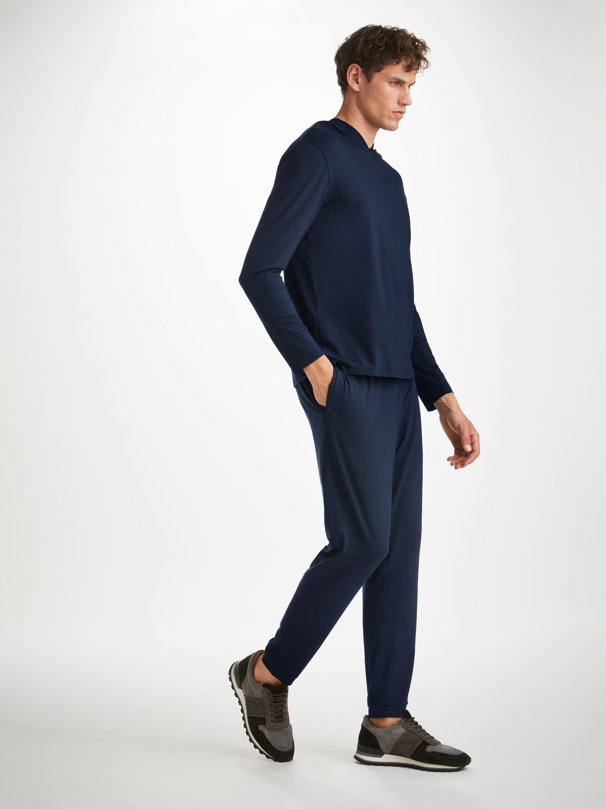 Men's Track Pants Basel Micro Modal Stretch Navy - 9