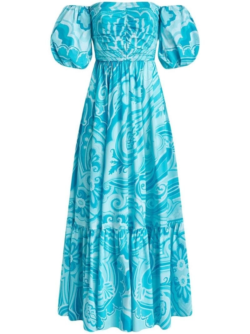 paisley-print off-shoulder maxi dress - 1