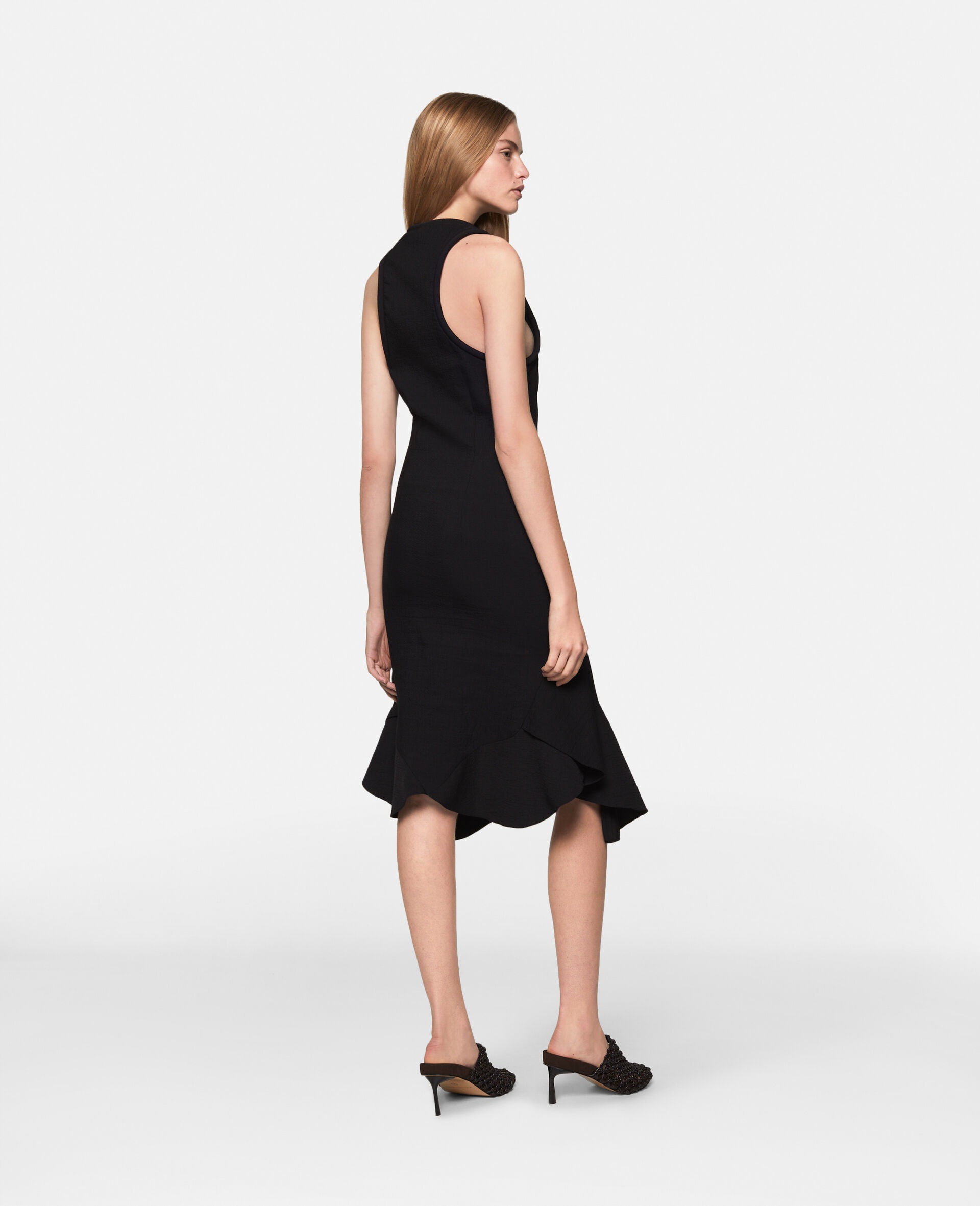 Sleeveless Flared Hem Midi Dress - 3