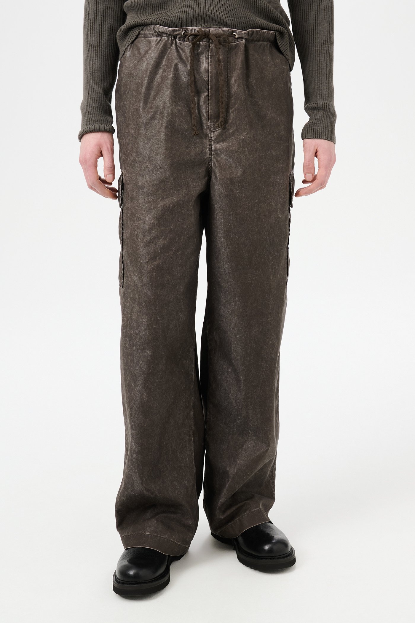 Way Trouser Brown Wash Out Nylon - 3
