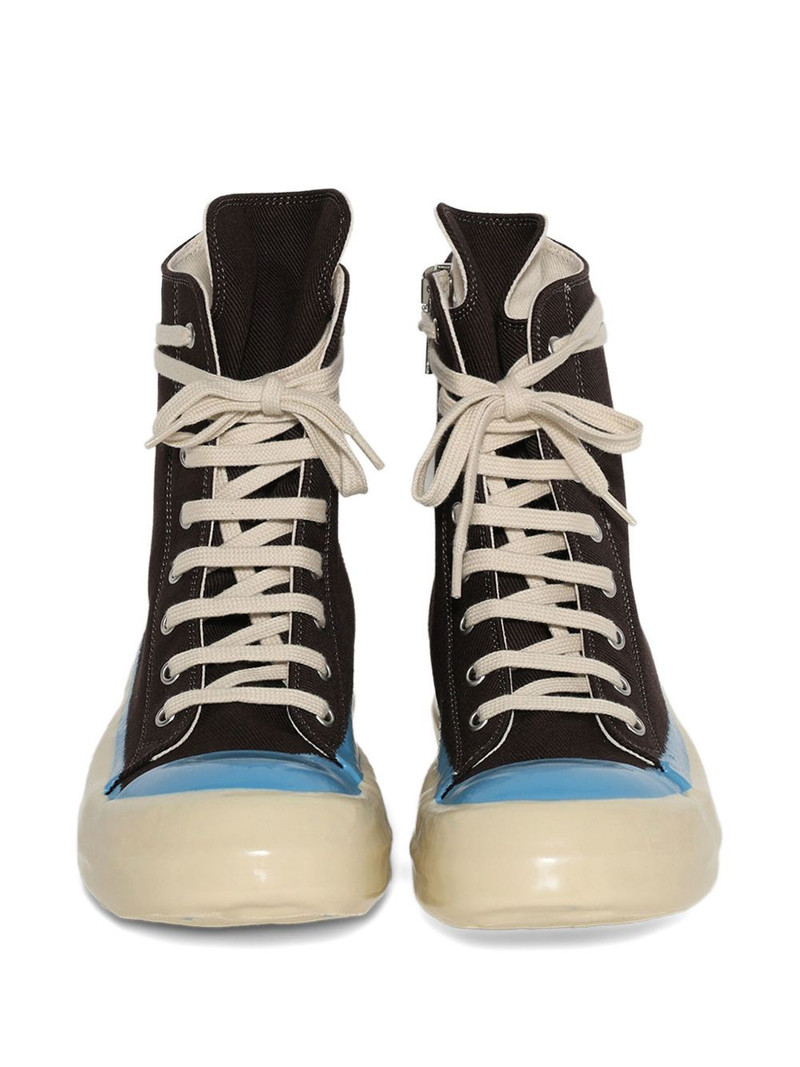 Rick Owens DRKSHDW denim high-top sneakers outlook