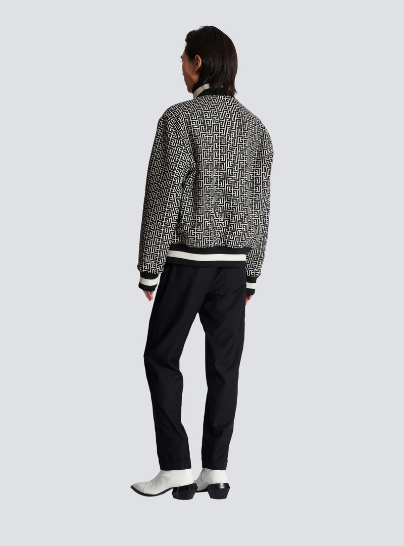 Reversible monogrammed bomber jacket 4