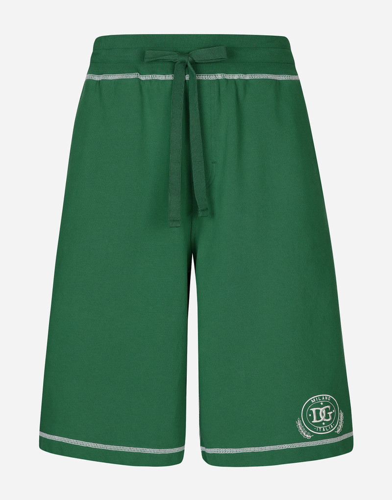 Jogging shorts with embroidered logo 1