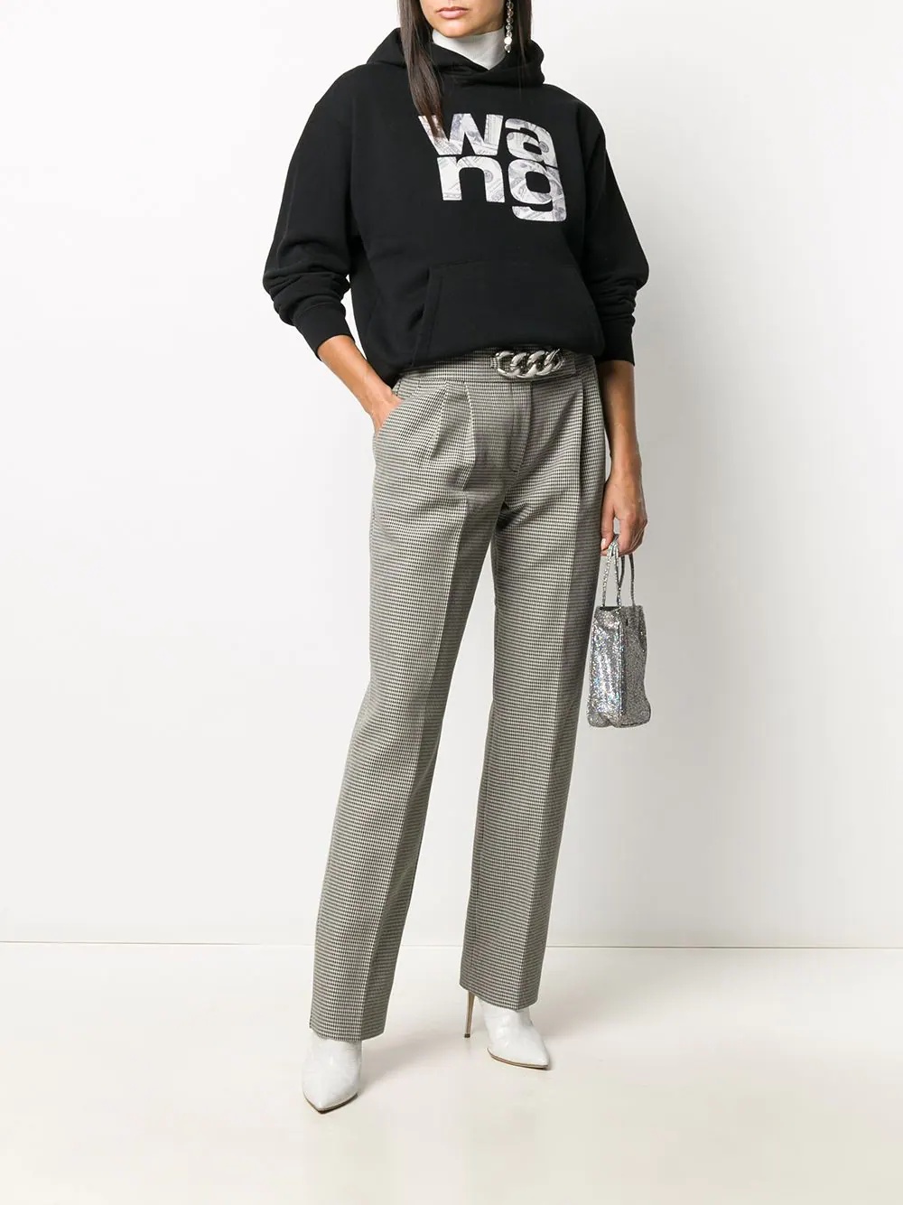 herringbone tailored trousers - 2