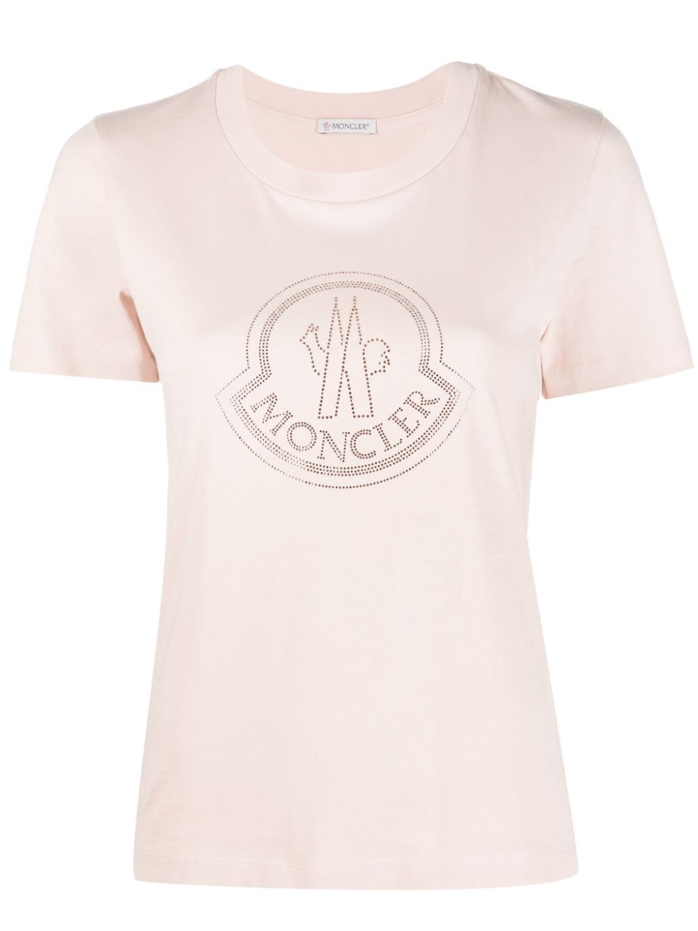 logo crystal-embellished cotton T-shirt - 1