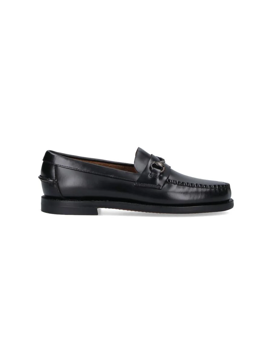 Sebago 'Joe' Black Pull-On Loafers With Horsebit Detail In Leather Man - 1