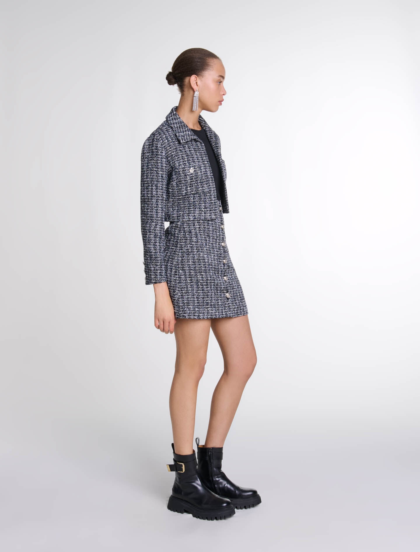 2-in-1 tweed dress - 3