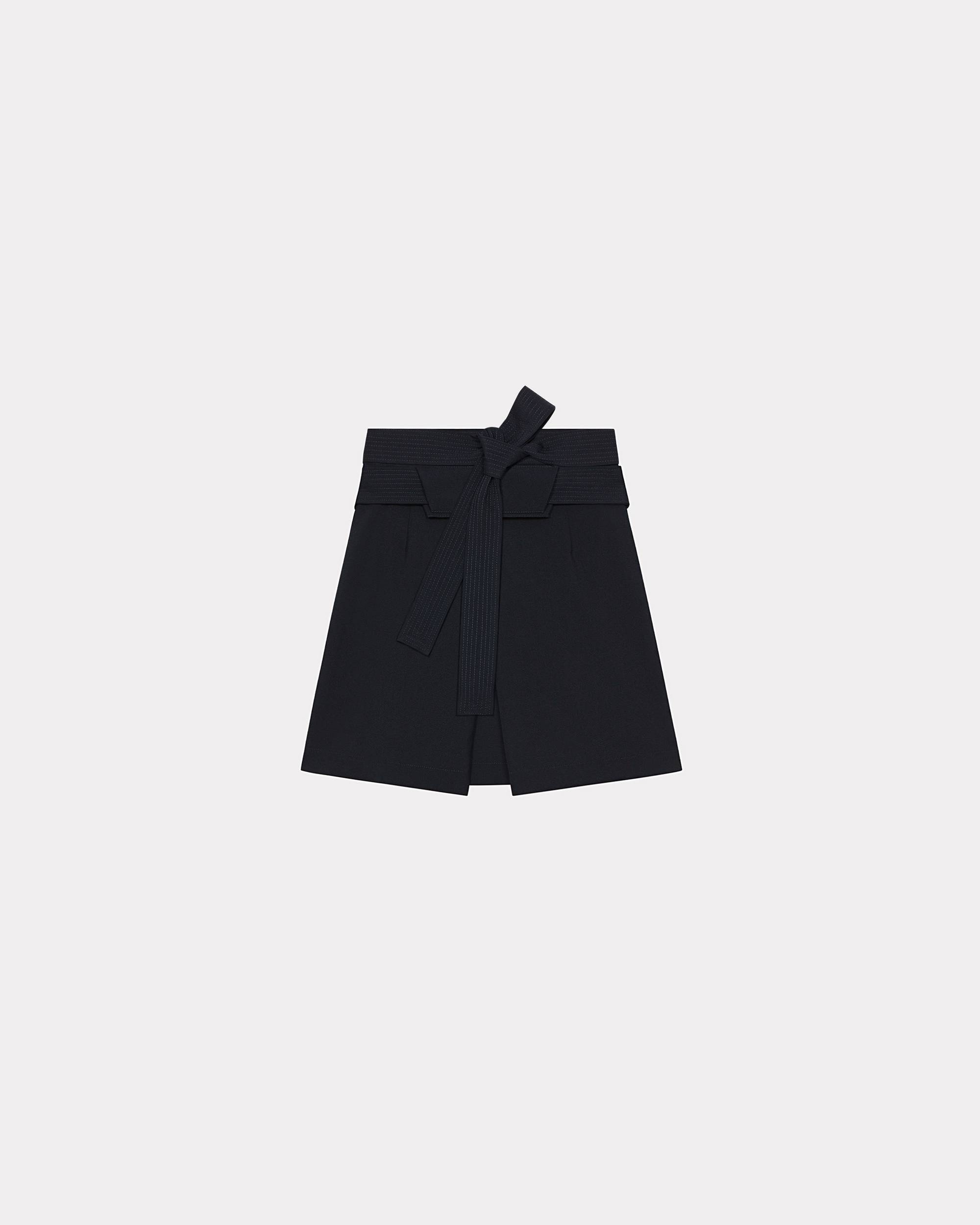 Pleated wool mini skirt - 2