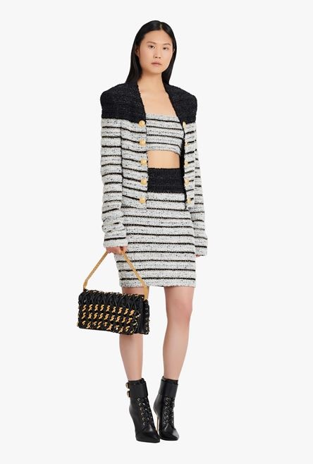 Black and white tweed spencer jacket - 2