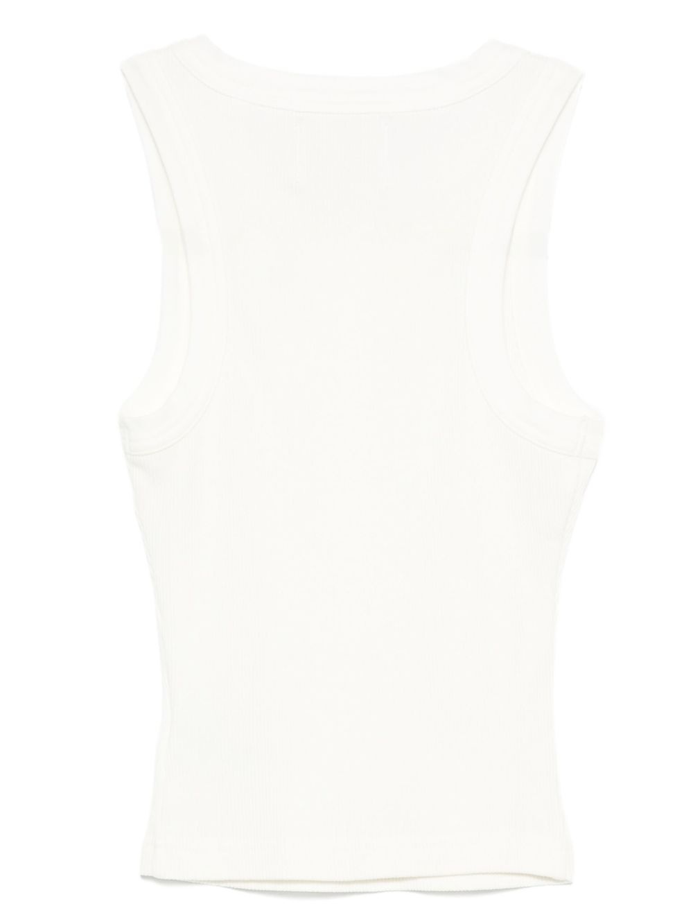 button-front ribbed top - 2