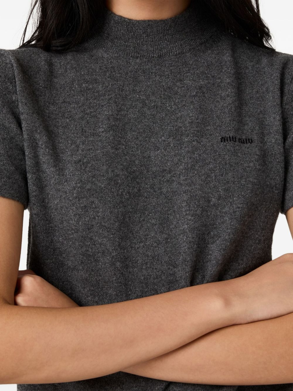 ribbed mock-neck cashmere sweater - 4