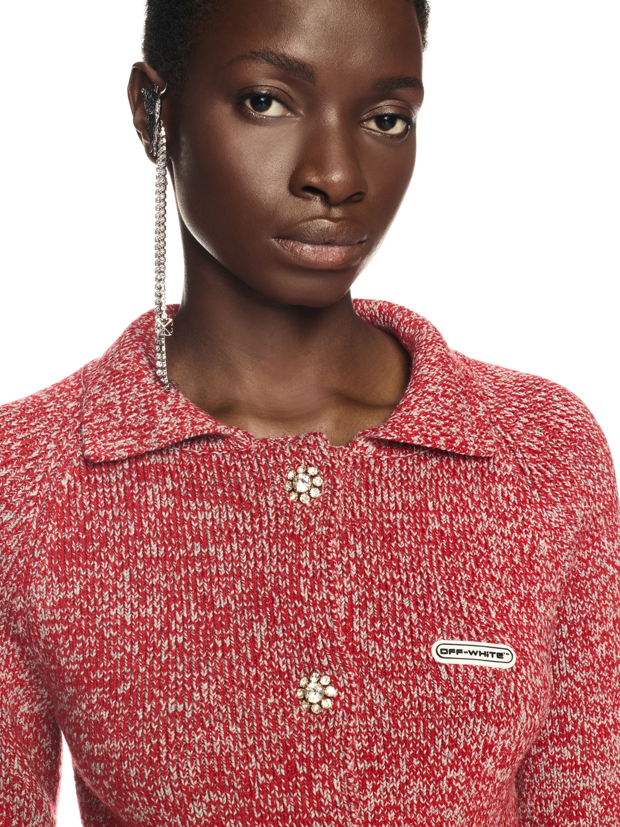 Red Blend Knit Jacket - 5