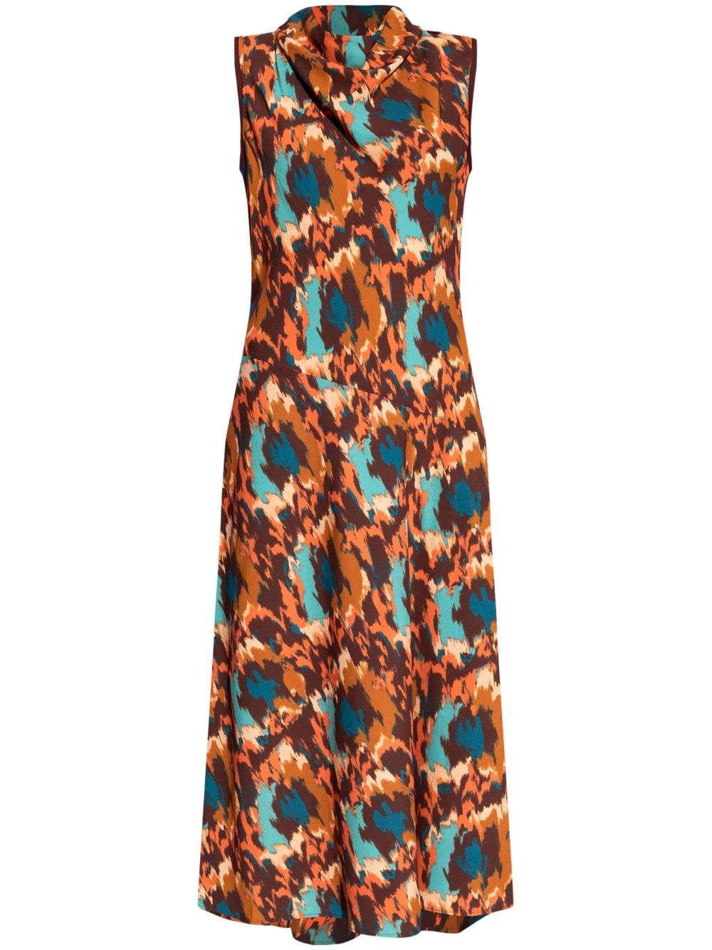 Kalena graphic-print midi dress - 1