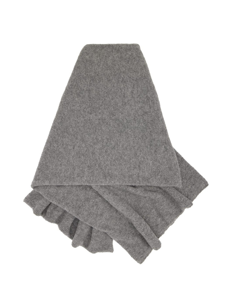 Dries Van Noten Gray Teddy Scarf outlook