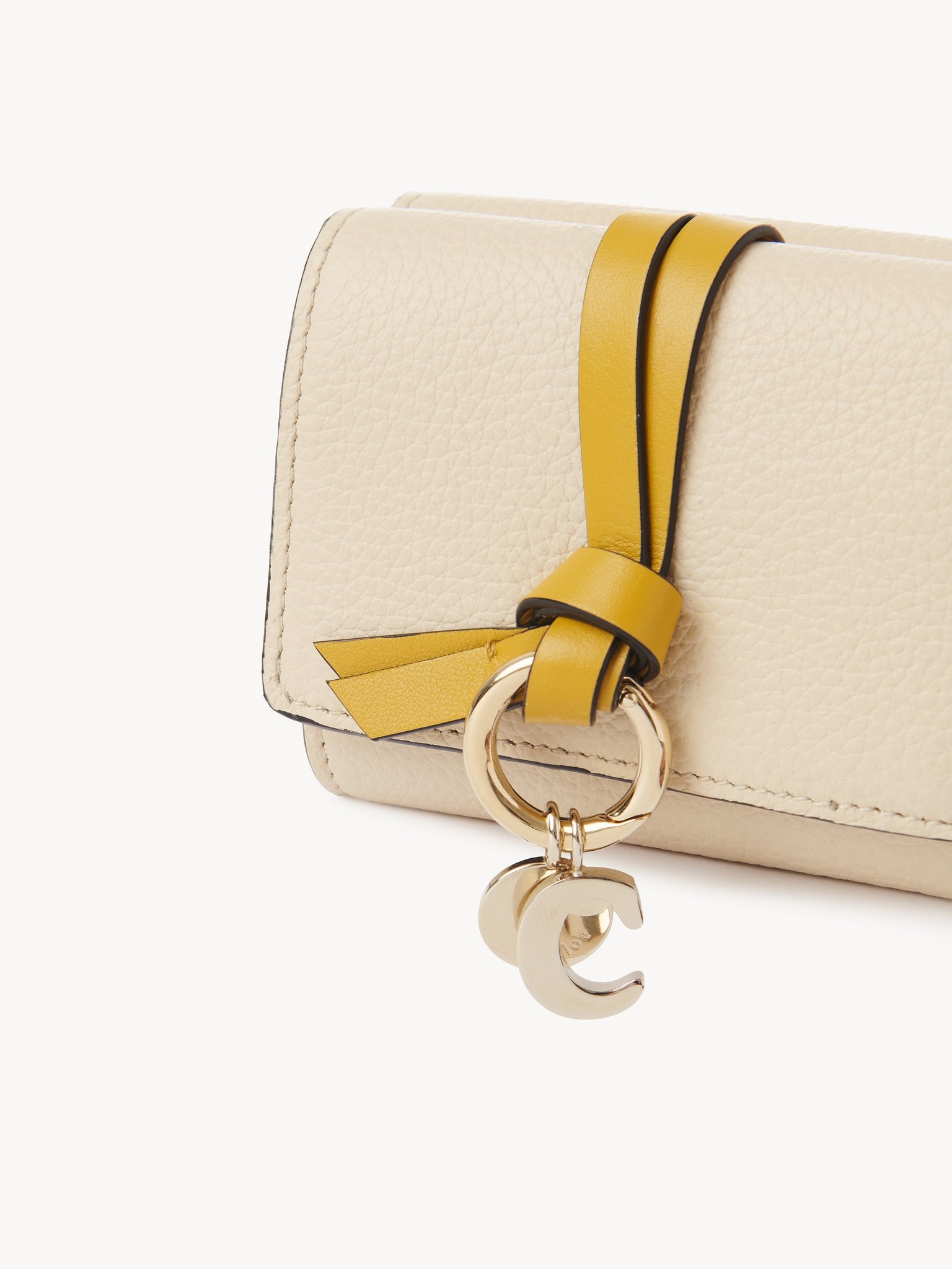 SMALL ALPHABET TRI-FOLD IN GRAINED LEATHER - 5