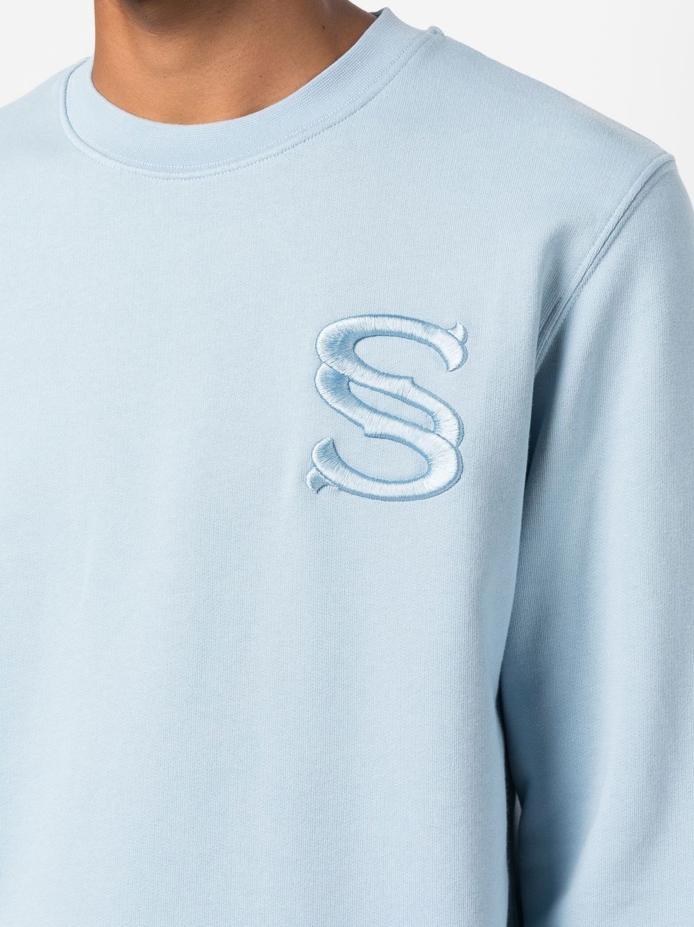 embroidered monogram sweatshirt - 5