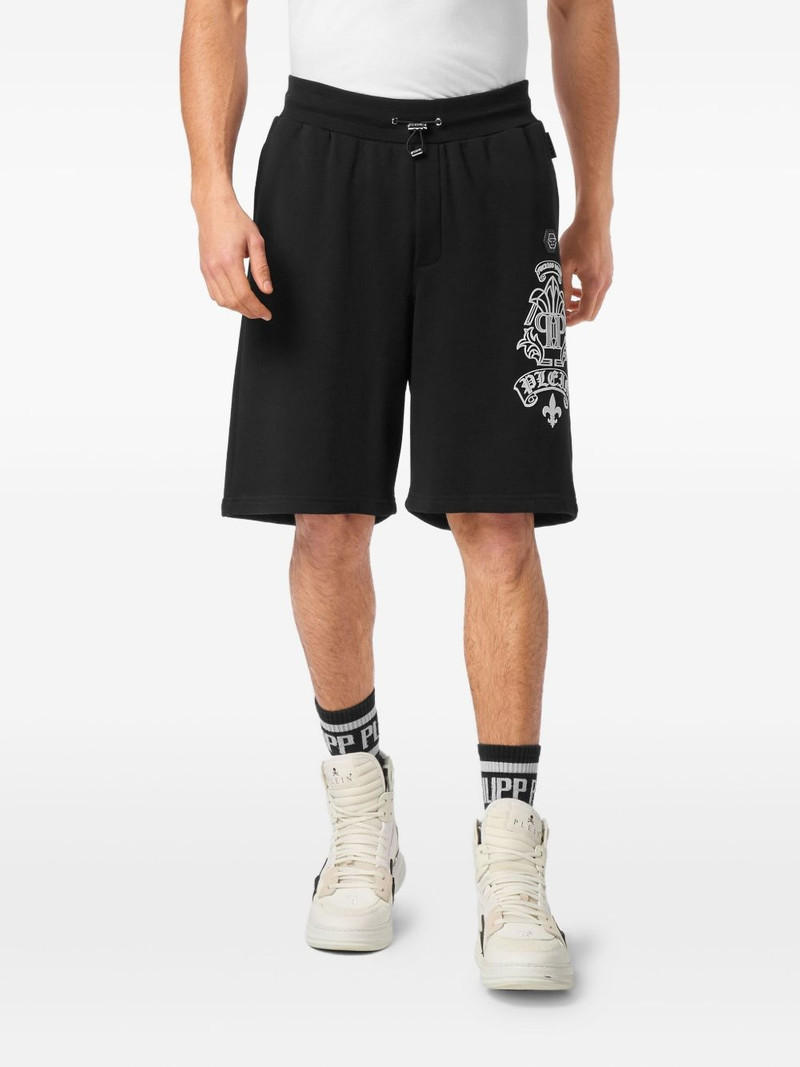 logo-print track shorts 3