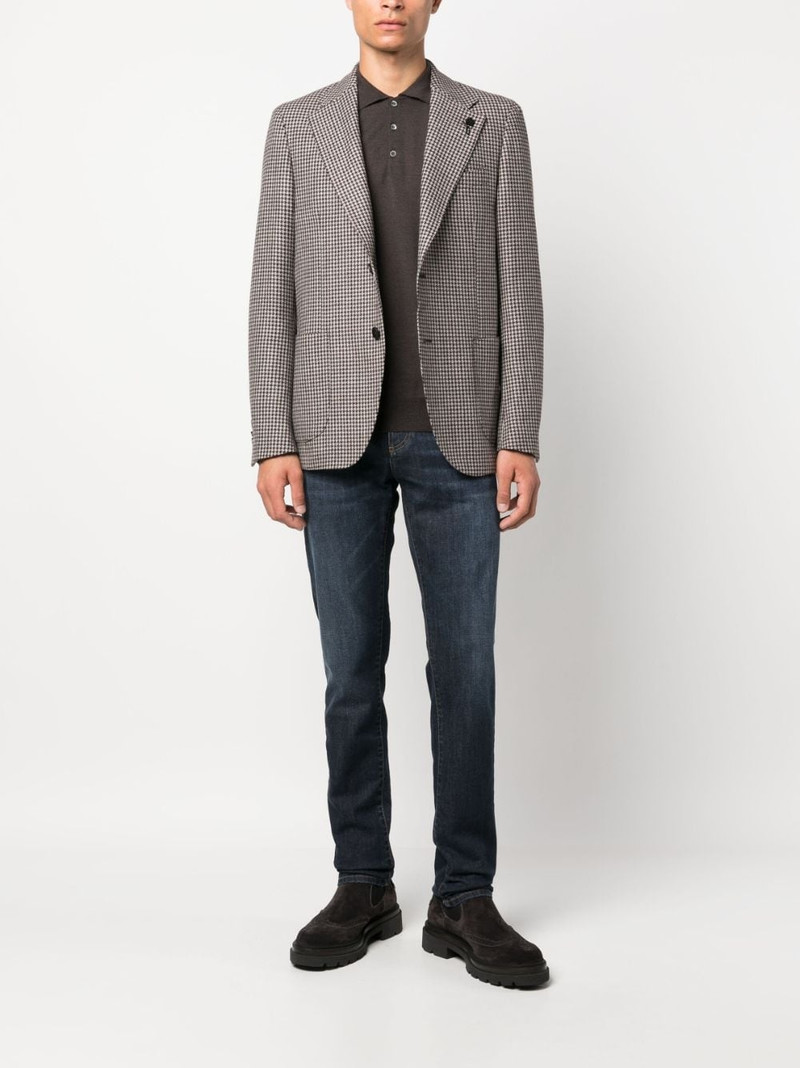 Canali long-sleeved wool polo shirt outlook