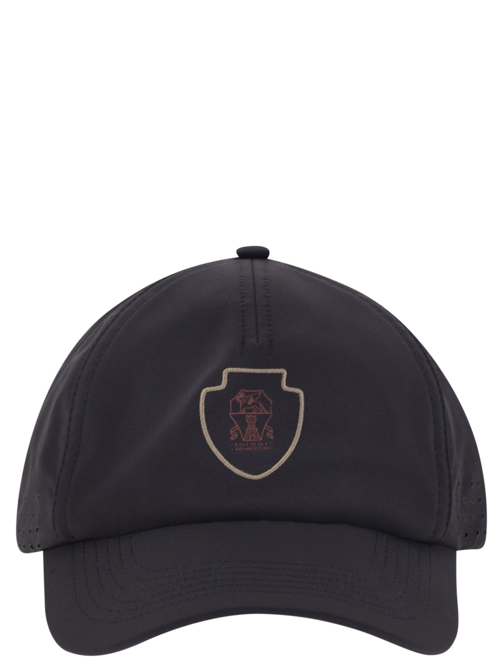 Brunello Cucinelli Men Baseball Cap In Tech Fabric With Logo - 1