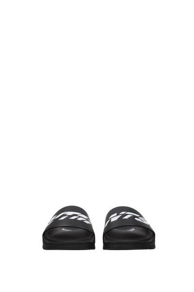VETEMENTS Slippers and clogs Leather Black White outlook