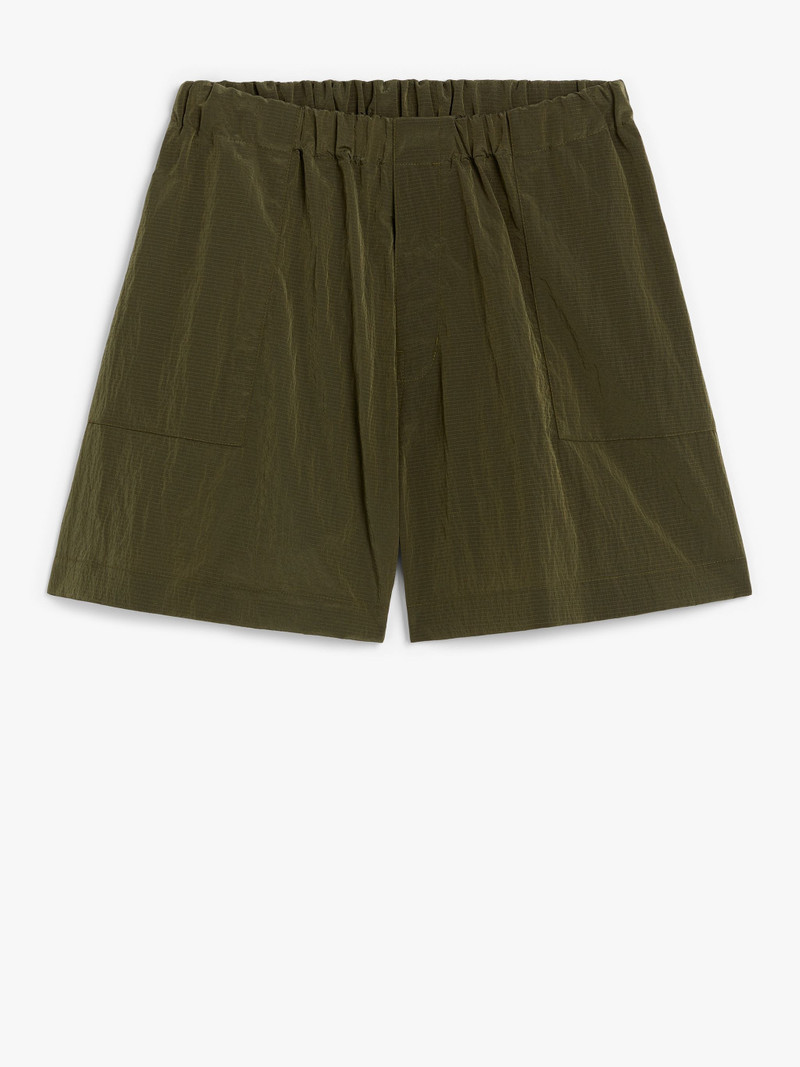 CAPTAIN MILITARY GREEN NYLON SHORTS | GTM-223 1