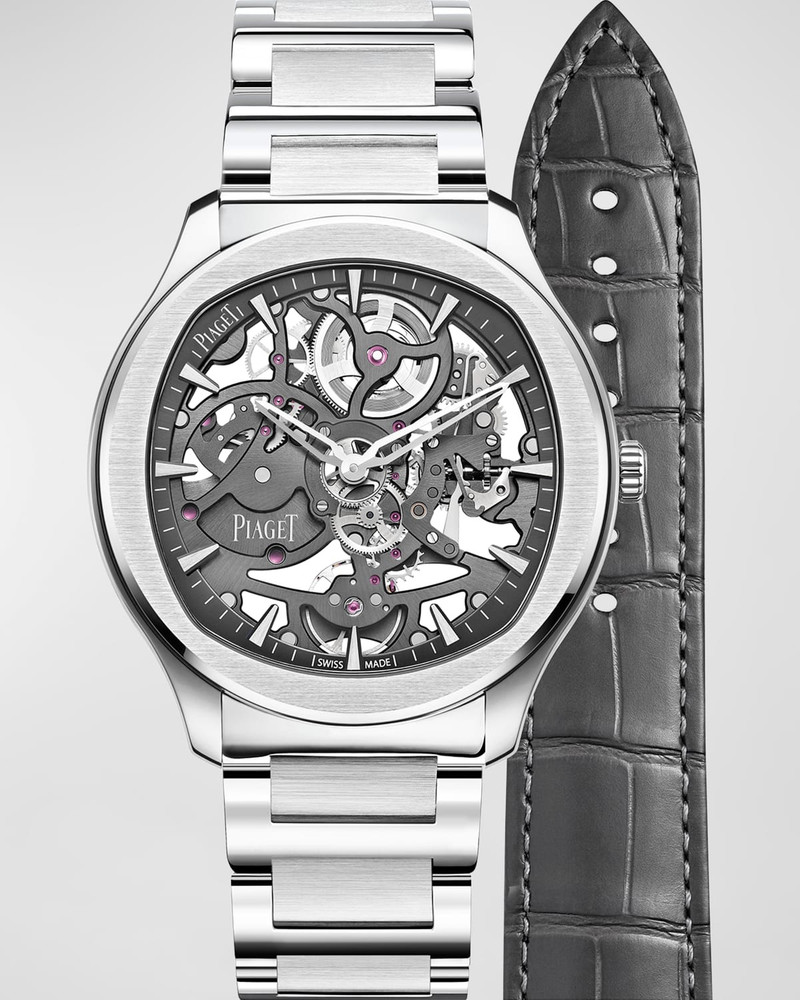 Polo 42mm Stainless Steel Grey Skeleton Watch 1