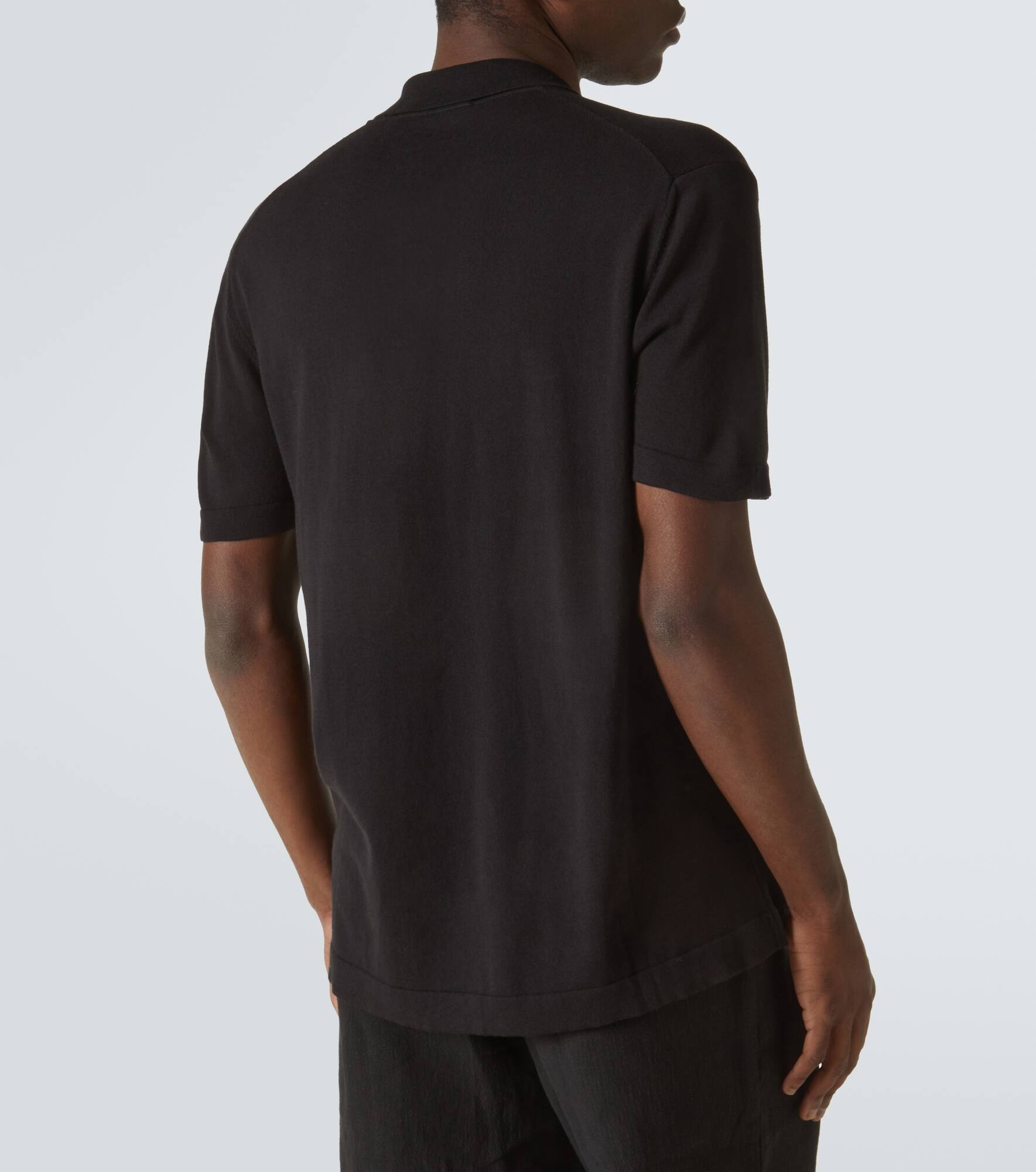 Cotton and silk polo shirt - 4