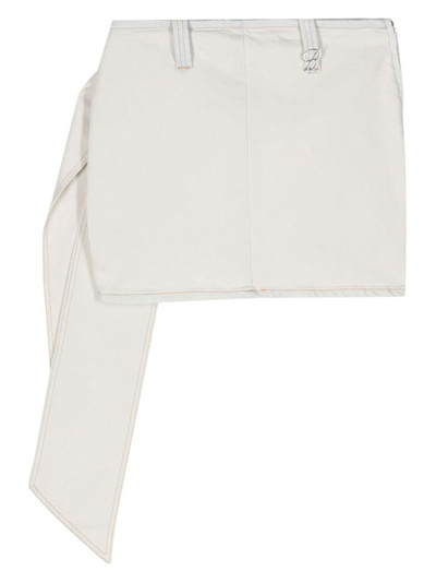 Blumarine bow-detail asymmetric mini skirt outlook