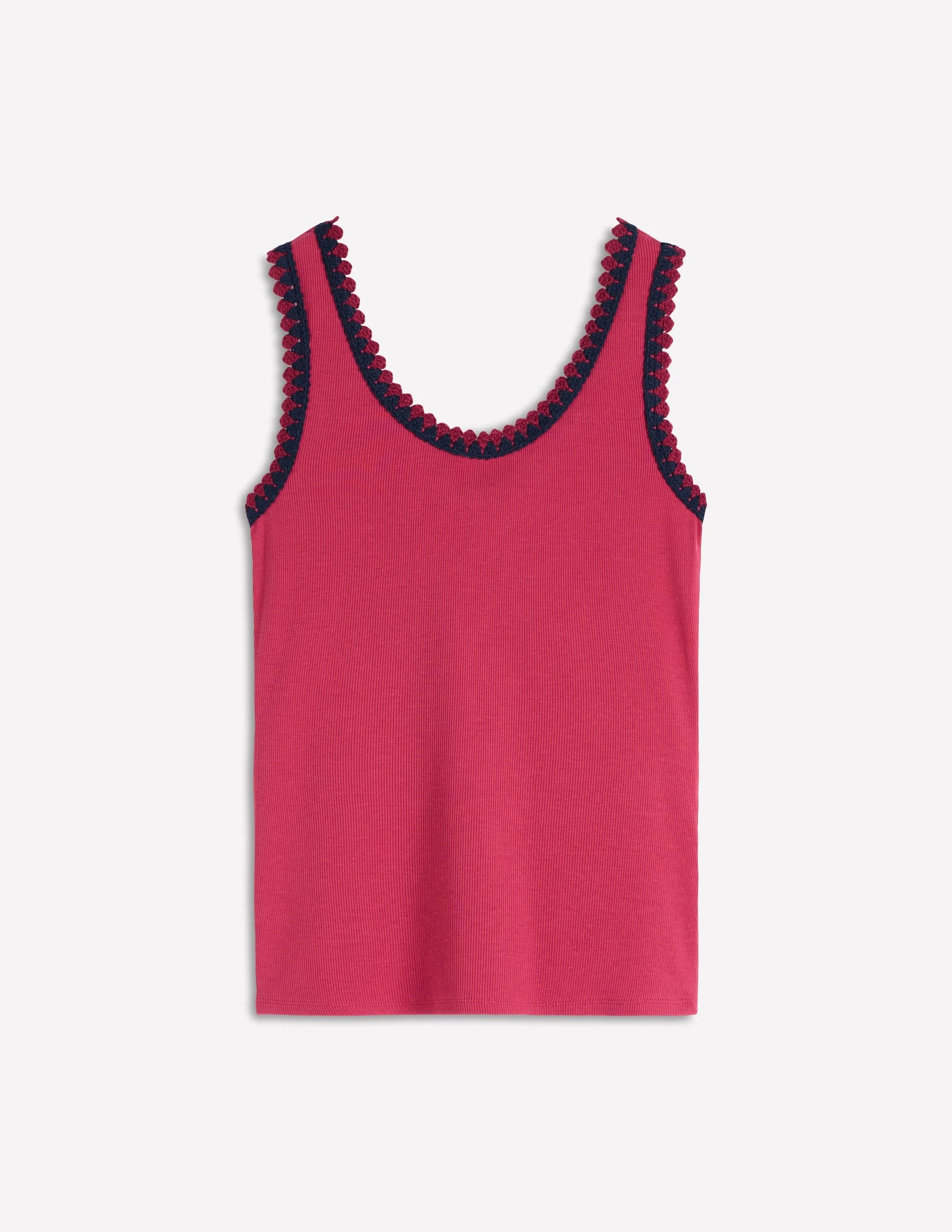 Maddie Trim Detail Vest-Terracotta Red - 1