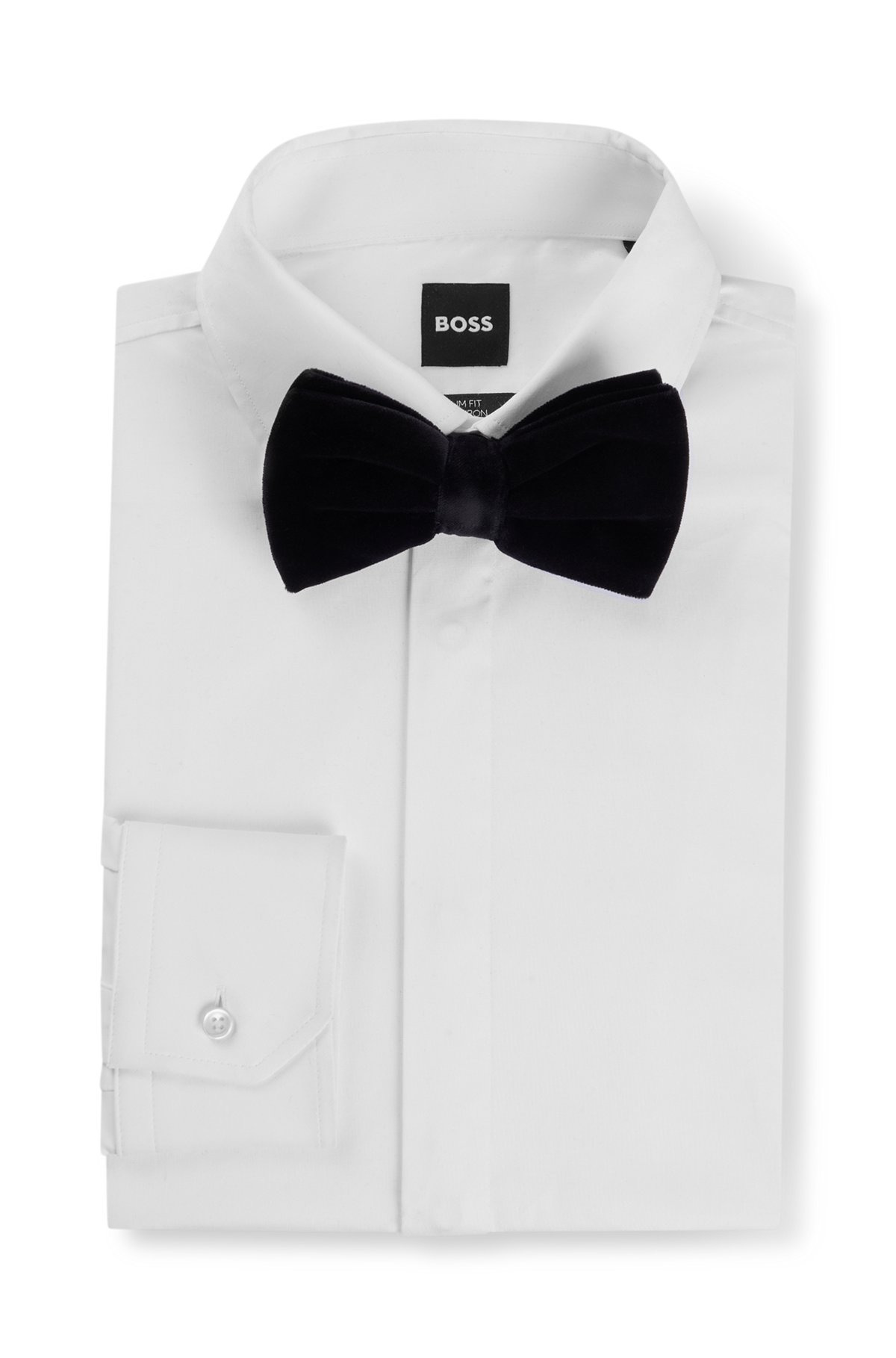 PRE-TIED BOW TIE IN COTTON VELVET - 3