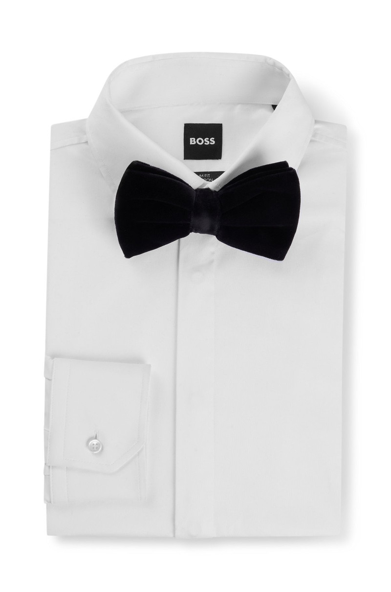PRE-TIED BOW TIE IN COTTON VELVET 3