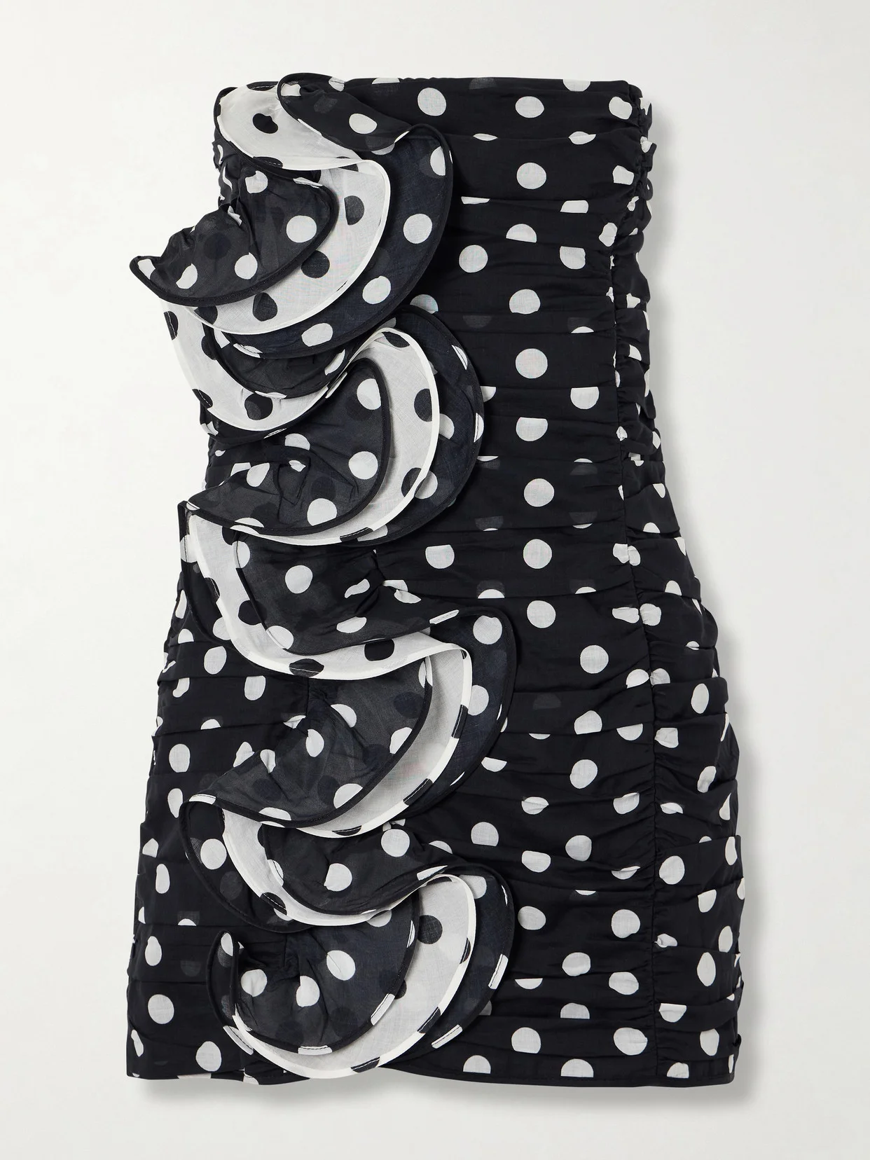 Rocio Ruffled Polka-dot Cotton-blend Voile Mini Dress - 1