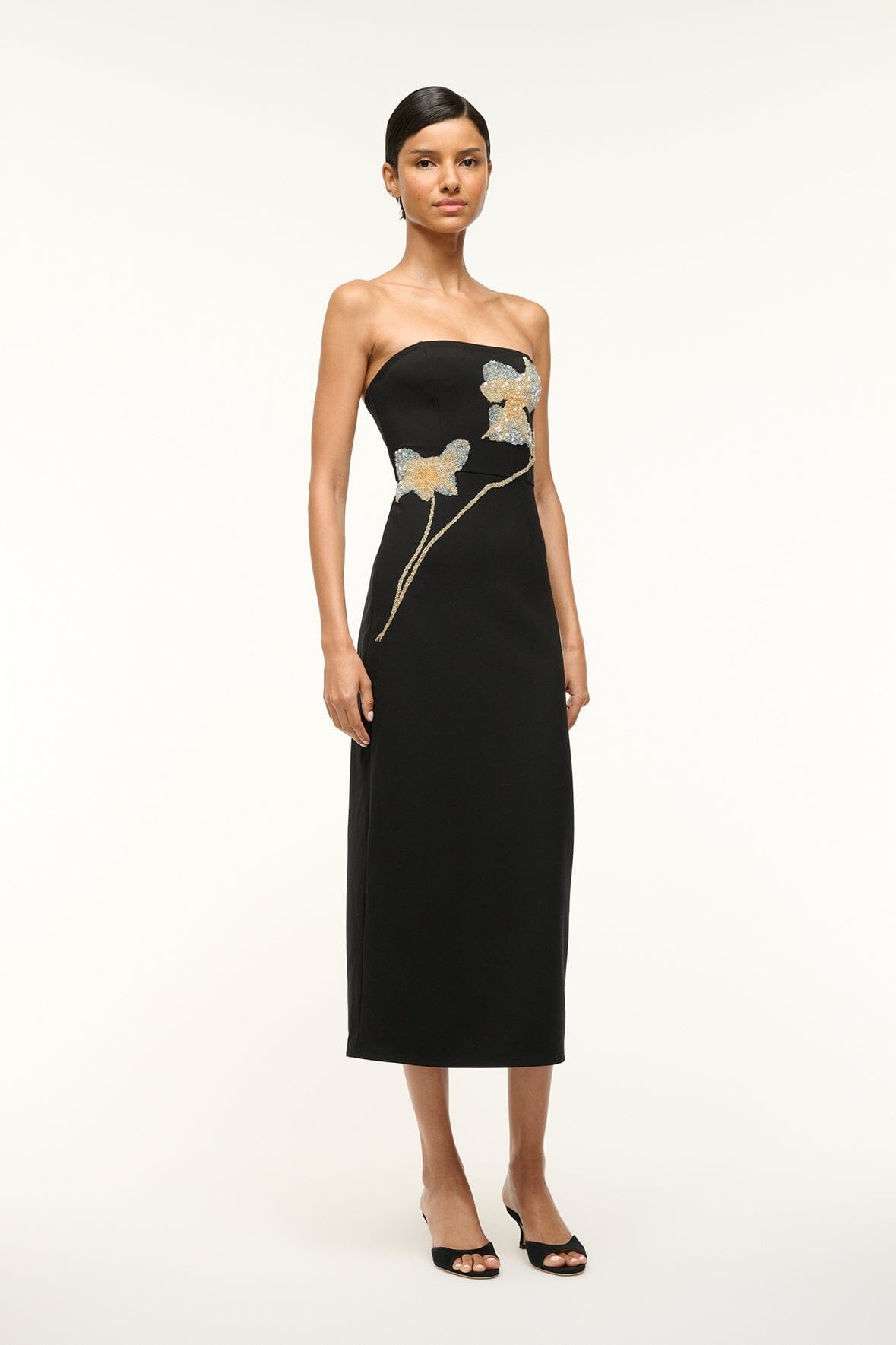 STAUD STAUD BROOKE DRESS BOTANICAL SHADOWS | REVERSIBLE