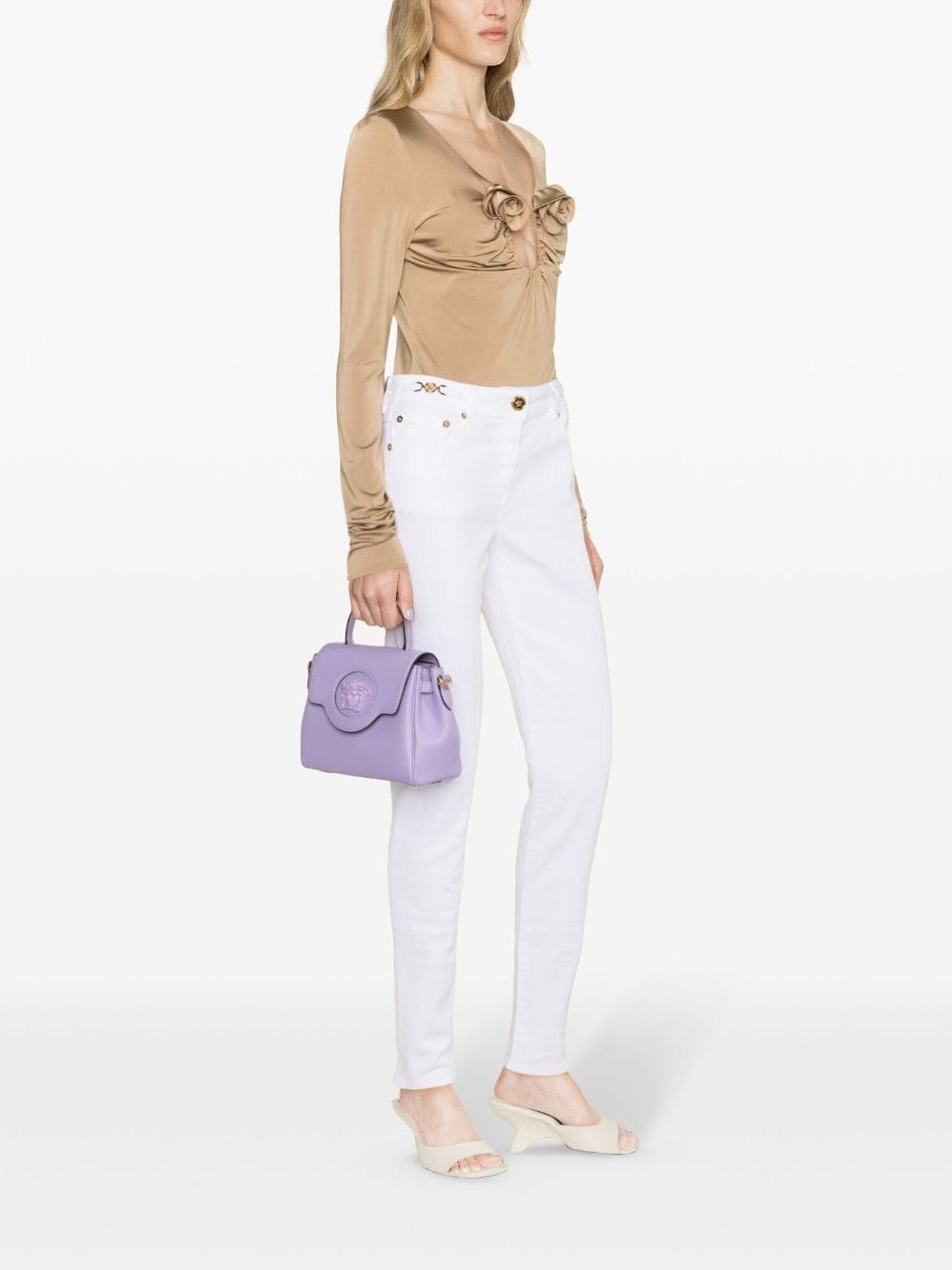 Medusa-plaque skinny-leg jeans - 4