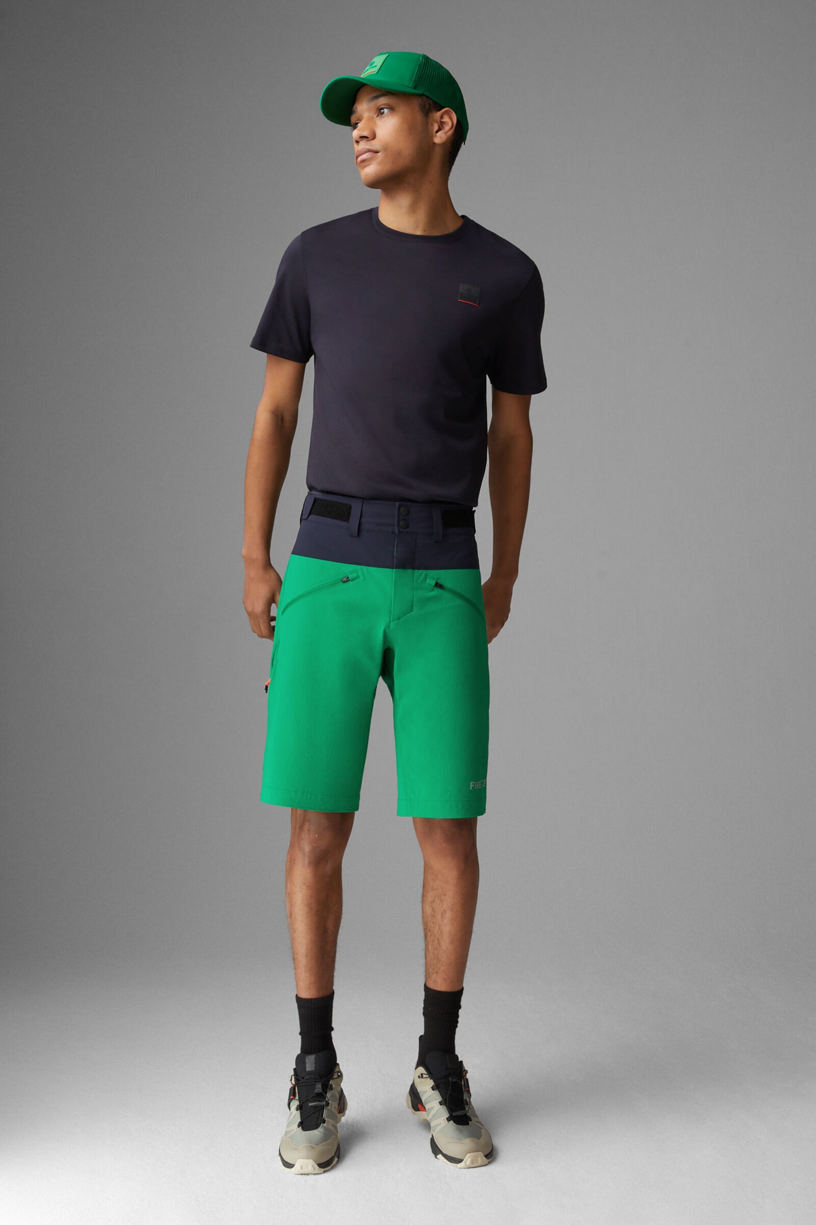Cewan functional shorts in Green/Navy blue - 4