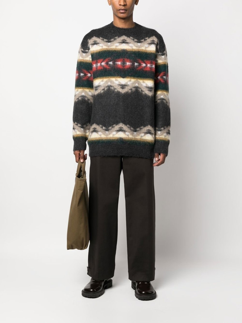 Junya Watanabe MAN intarsia-knit oversize jumper outlook