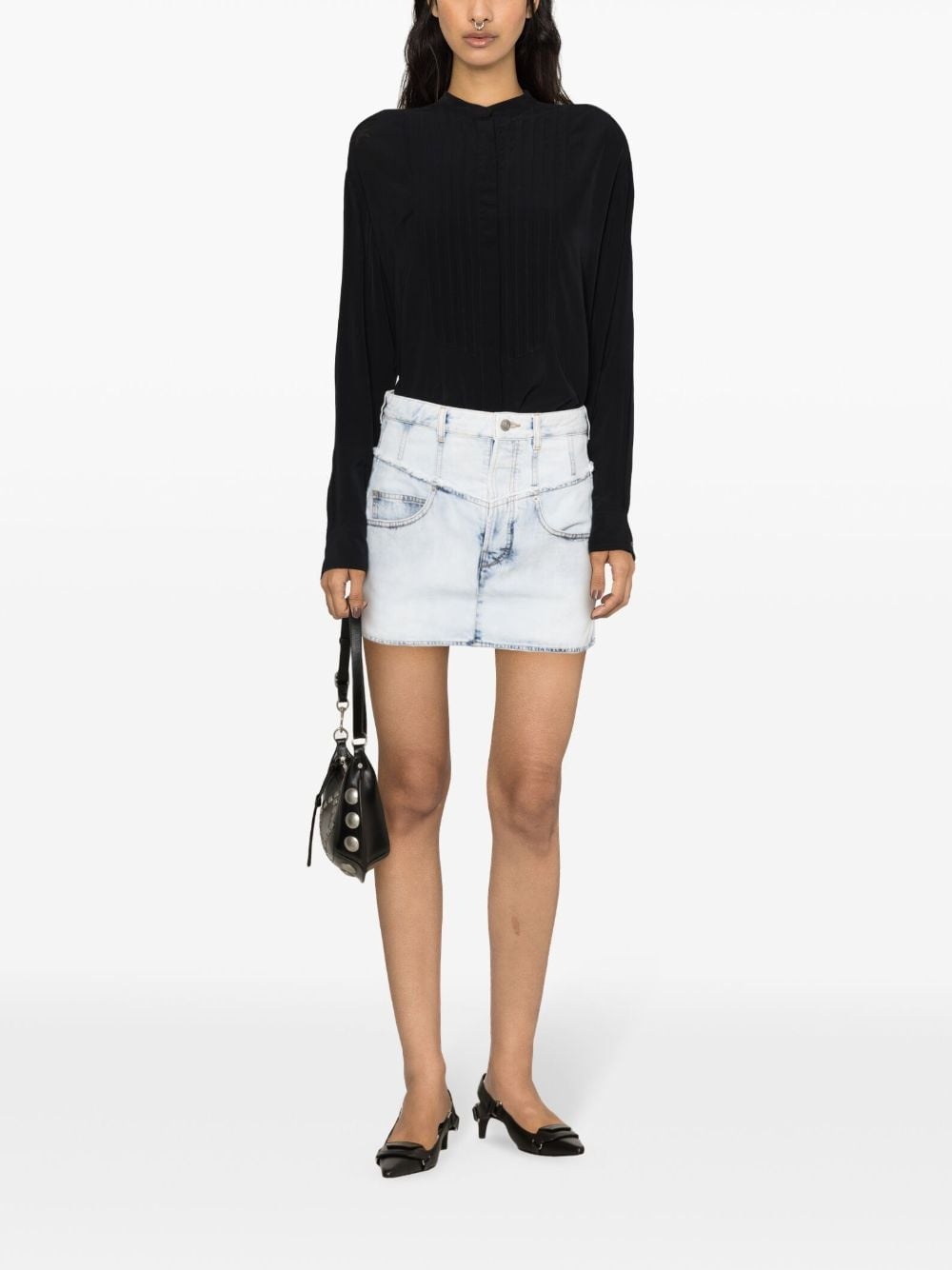 Amel pleated crepe blouse - 2